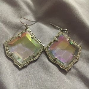 Kendra Scott Dichroic Glass Silver Earrings